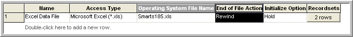 Data sheet view of FILE module