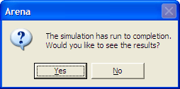 Run completion dialog