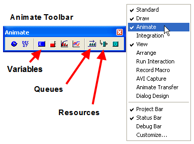 The Animate toolbar