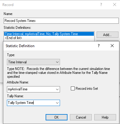 RECORD module for system time interval option