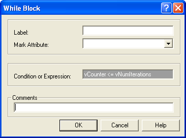 WHILE block within first sub-model