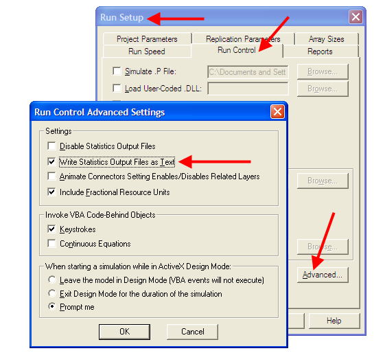 Writing statistics output files as text.