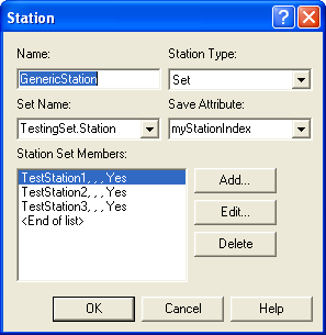 Generic station module with set option